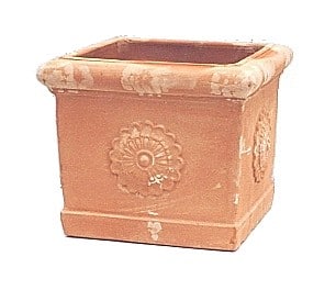 Foto eines "dado con rosetta" aus Terracotta Impruneta