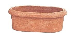 Foto einer "cassetta ovale liscia" aus Terracotta Impruneta
